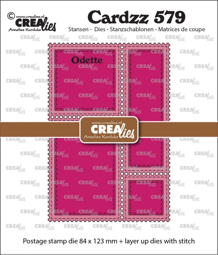 Cardzz stansen no. 579, Postzegelframe rechthoekig Odette CLCZ579