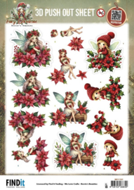 3D Pushout Sheet - Berries Beauties - Fairy Christmas - Poinsettia SB11151