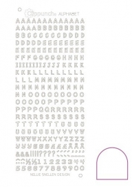 Clippunch Alphabet sticker adhesive white