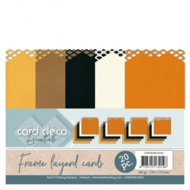 Card Deco Essentials - Frame Layered cards - Honey 4K  CDEOK4K10002