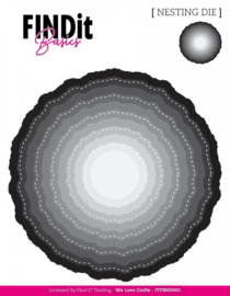 Find It Basics - Nesting Dies - Stitched Wavey Circles FITBND001