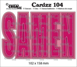 Crealies Cardzz no 104 SAMEN (NL) CLCZ104 102x158mm