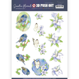 3D Push Out - Jeanine's Art - Sensitive Moments - Lily  SB10470