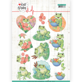 3D Cutting sheet - Jeanine's Art - Well Wishes - Frogs   CD11459