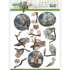 3D Push Out - Amy Design - Amazing Owls - Night Owls SB10486