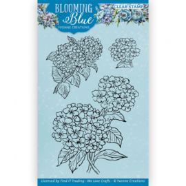 Clear Stamps - Yvonne Creations - Blooming Blue - Hydrangea YCCS10080