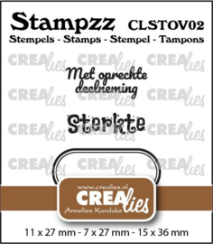 Stampzz Overlijden 02: 2 teksten + 1 tag/label Crealies CLSTOV02 11 x 27 mm - 7 x 27 mm - 15 x 36 mm.