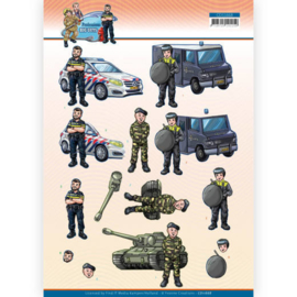 3D Cutting Sheet - Yvonne Creations - Big Guys Professions - Police CD11668