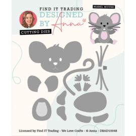 Designed by Anna - Mix and Match Cutting Dies - Mabel Mouse dbad10048