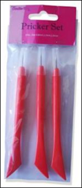 Pricker Set 3-delig 0,8 mm 1,2 mm 1,8 mm