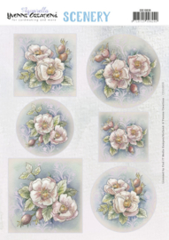 Scenery - Yvonne Creations Aquarella - Pink Flowers  CDS10039