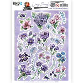 3D Push Out - Yvonne Creations - Very Purple - Small Elements B  SB10726