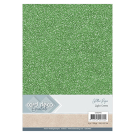 Card Deco Essentials Glitter Paper Light Green  1x  CDEGP002