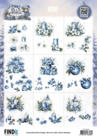 Cutting Sheet - Berries Beauties - Blue Christmas - Mini CD12510