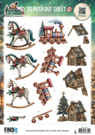 3D Pushout Sheet - Berries Beauties - Good Old Christmas - Christmas Toys SB11164