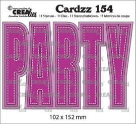Crealies Cardzz no 154 PARTY (ENG) CLCZ154 102x152mm