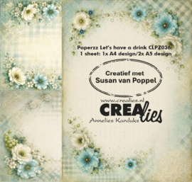 Designpapier Let's have a drink D Crealies CLPZ036