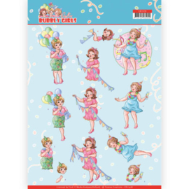 3D cutting sheet - Yvonne Creations - Bubbly Girls - Party - Party Time  CD11478