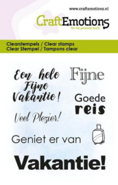 CraftEmotions clearstamps 6x7cm - Tekst Vakantie NL 5027