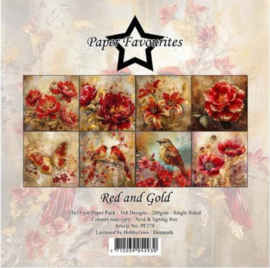Paper Favourites Red and Gold 6x6 Inch Paper Pack [PF278]