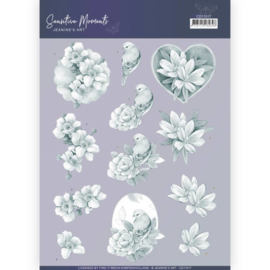 3D Cutting Sheet - Jeanine's Art - Sensitive Moments - Grey Rose  CD11517