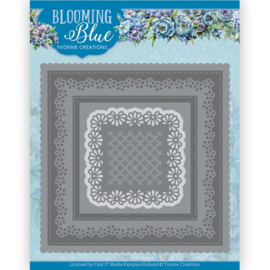 Dies - Yvonne Creations - Blooming Blue - Blooming Square YCD10347