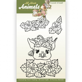 Clear Stamps - Precious Marieke - All About Animals - Pig PMCS10051
