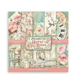 Stamperia Papierblok Klein – House of Roses sbbl08 (20.5x 20.5)
