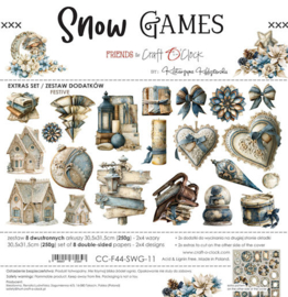 Craft O Clock Set Festive 30x30 cm Snow Games CC-F44-SWG-11