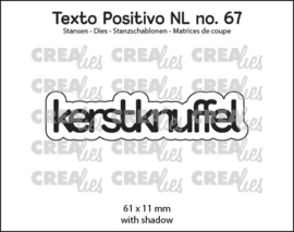 Texto Positivo stansen no. 67, kerstknuffel Crealies POSNL67