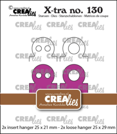 X-tra stansen no. 130, Ophangogen (2x losse stans + 2x als invoegstans) Crealies CLXtra130