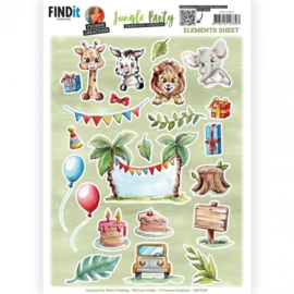Cutting Sheets - Yvonne Creations - Jungle Party - Small Elements - B  CD11919