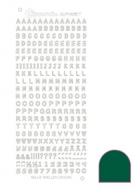 Clippunch Alphabet sticker adhesive green