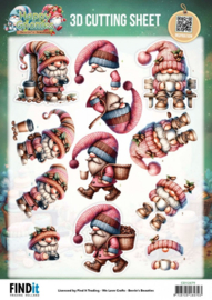 3D Cutting Sheet - Berries Beauties - Happy Gnomes - Coffee & Clicks CD12479