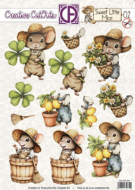 3D Doordrukvel - Sweet Little Mice 02