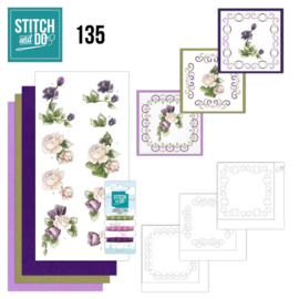 Stitch and Do 135 - Precious Marieke - Purple Flowers