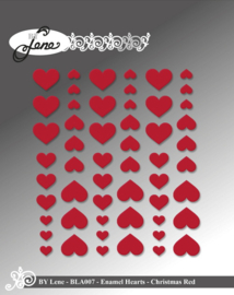 Enamel Hearts Christmas Red BLA007