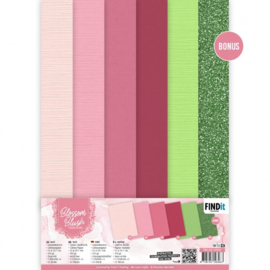 Linen Cardstock Pack - Precious Marieke - Blossom Blush - A4  PM-A4-10033