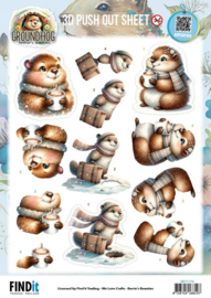 3D Pushout Sheet - Berries Beauties - Groundhog - Winter Bliss SB11174