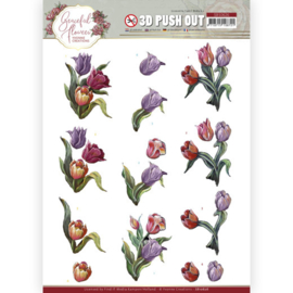 3D Push Out - Yvonne Creations - Graceful Flowers - Colourful Tulips SB10626