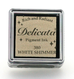 Delicata small Inkpads White Shimmer  DE-SML-380