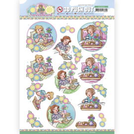 3D Push Out - Yvonne Creations - Bubbly Girls - Sweetheart - Breakfast  SB10644