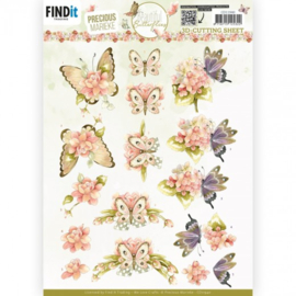 3D Cutting Sheet - Precious Marieke - Beautiful Butterfly - Pink CD11940