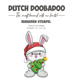 497.004.018 - Rubber stempel Konijn kerstboom