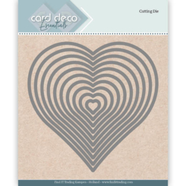 Card Deco Essentials Cutting Dies Heart  CDECD0024  Formaat ca. 12 x 12 cm. 