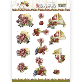 3D Push Out - Precious Marieke - Flowers and Fruits - Flowers and Apples  SB10589