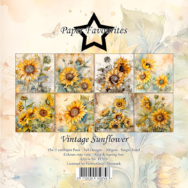 Paper Favourites 15x15 cm Vintage Sunflower  PF535