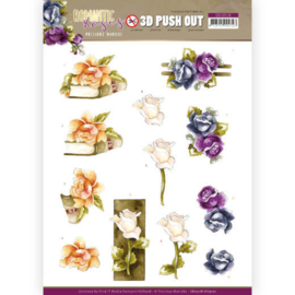 3D Push Out - Precious Marieke - Romantic Roses - Multicolor Rose  SB10518 - HJ19101