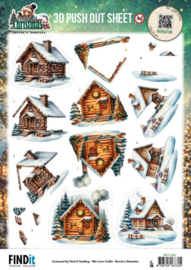 3D Pushout Sheet - Berries Beauties - Good Old Christmas - Houses SB11166