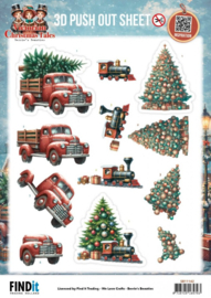 3D Pushout Sheet - Berries Beauties - Victorian Christmas Tales - Underneath The Christmas Tree SB11142